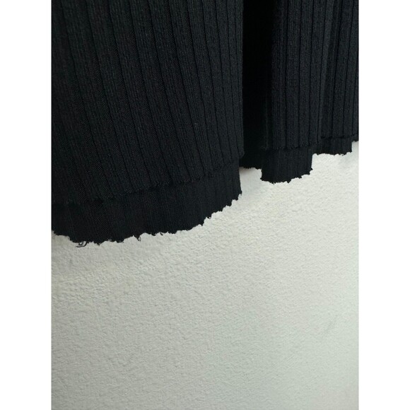 Michael Lauren Revolve Ribbed Knit Turtleneck Dress Size S Black Raw Hem New - Picture 8 of 15